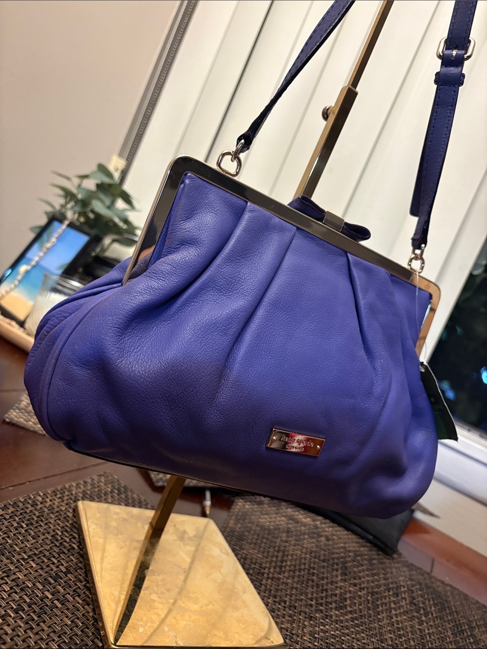 Kate Spade purple kisslock limited edition new with tags shoulder bag